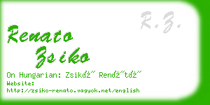 renato zsiko business card